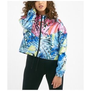 NIKE Sportswear Icon Clash Woven Crop Hooded Jacket Windbreaker, Size M Floral‎
